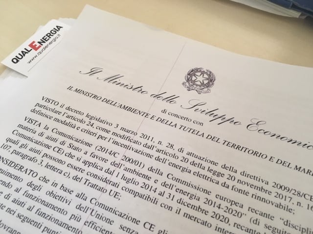 Decreto rinnovabili Fer 1: il testo più recente e tutti gli aggiornamenti